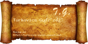 Turkovics Győző névjegykártya